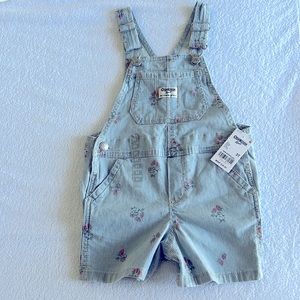 NWT 🍓OshKosh B'gosh Toddler Girls Strawberry Shortalls 3T overalls